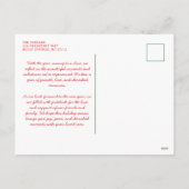 5つの写真の休日の青いクリスマスのクルー家族 シーズンポストカード (裏面)