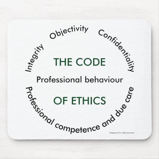 "- 5つの原理倫理規定" マウスパッド (正面)