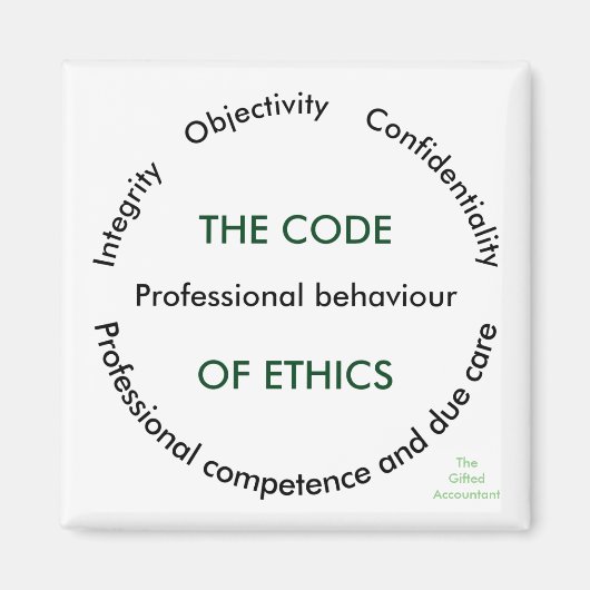 "- 5つの原理倫理規定" マグネット (正面)