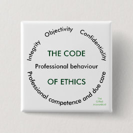 "- 5つの原理倫理規定" 缶バッジ