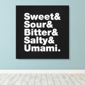 5つの基本味 キャンバスプリント (インサイチュ (ウッドフロア))