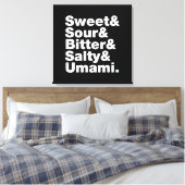 5つの基本味 キャンバスプリント (インサイチュ (寝室))
