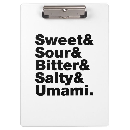 5つの基本味 クリップボード (正面)