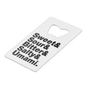 5つの基本味 クレジットカード栓抜き (裏面アングル)