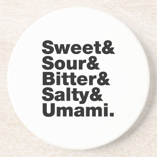 5つの基本味 コースター (正面)