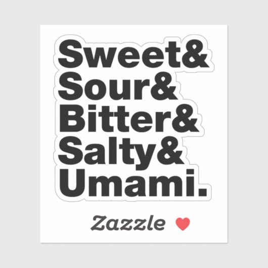 5つの基本味 シール (シート)