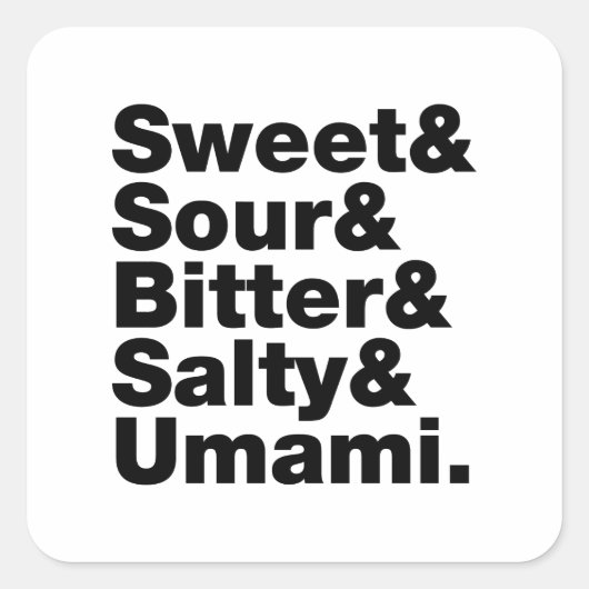 5つの基本味 スクエアシール (正面)