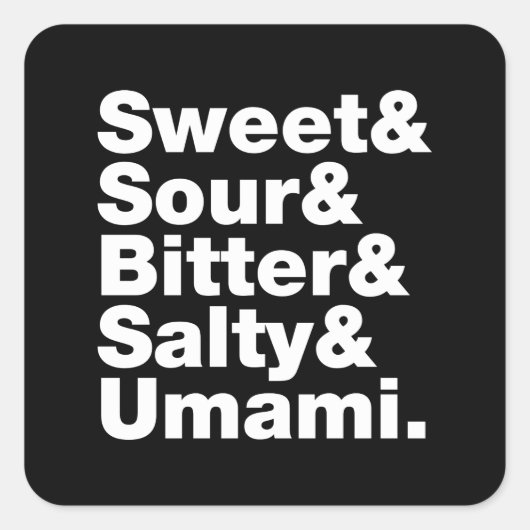 5つの基本味 スクエアシール (正面)