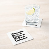 5つの基本味 スクエアペーパーコースター (インサイチュ)