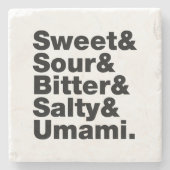 5つの基本味 ストーンコースター (正面)