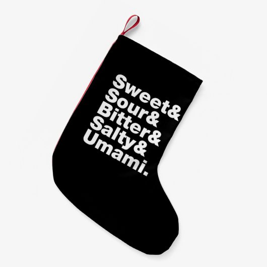 5つの基本味 スモールクリスマスストッキング (正面 (吊り時))