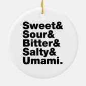 5つの基本味 セラミックオーナメント (裏面)