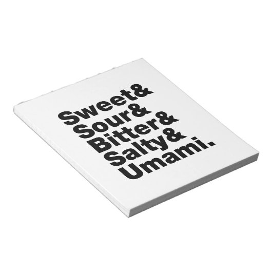 5つの基本味 ノートパッド (アングル)