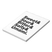 5つの基本味 ノートパッド (回転)