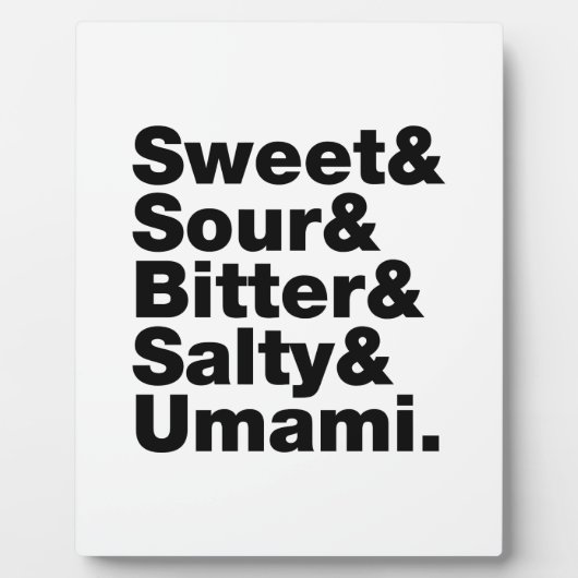 5つの基本味 フォトプラーク (正面)