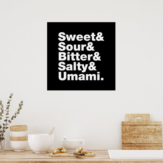 5つの基本味 ポスター (キッチン)