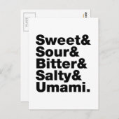 5つの基本味 ポストカード (正面/裏面)