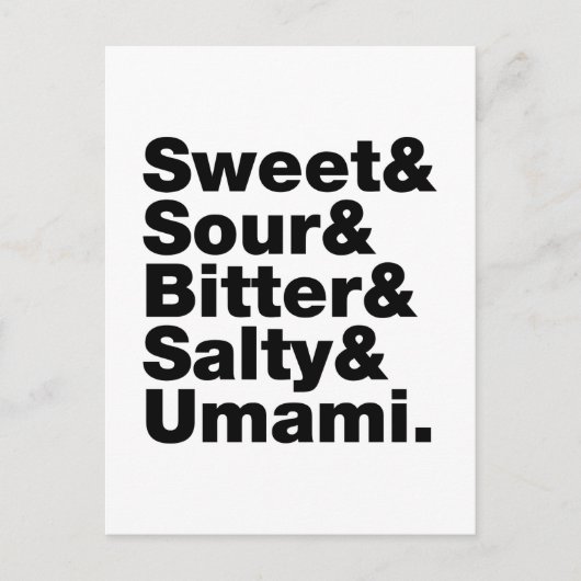 5つの基本味 ポストカード (正面)