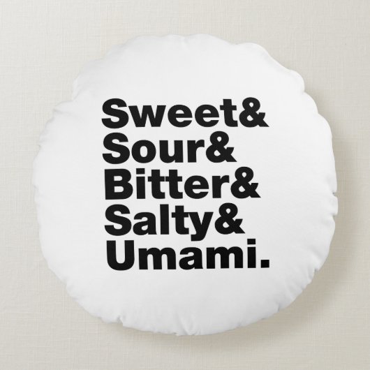 5つの基本味 ラウンドクッション (正面)