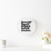 5つの基本味 ラウンド壁時計 (ホーム)