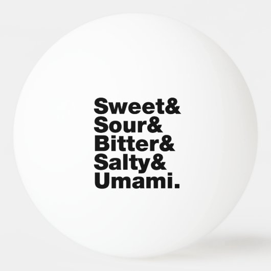 5つの基本味 卓球ボール (正面)