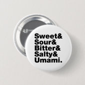 5つの基本味 缶バッジ (正面&裏面)