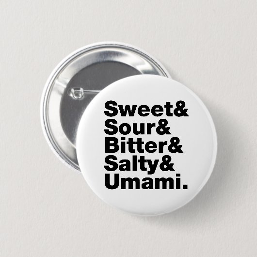 5つの基本味 缶バッジ (正面&裏面)