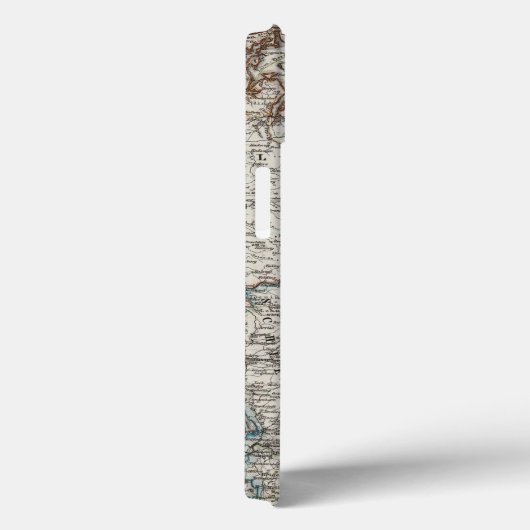 5つの差込地図が付いているデンマークの地図書の地図 Case-Mate iPhoneケース (裏面 / 右)