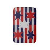 5つの愛国心が強い星は及び縞で飾ります バスマット (正面縦)