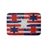 5つの愛国心が強い星は及び縞で飾ります バスマット (正面)