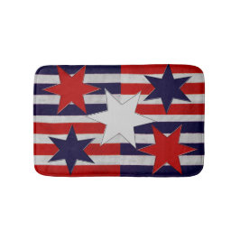5つの愛国心が強い星は及び縞で飾ります バスマット