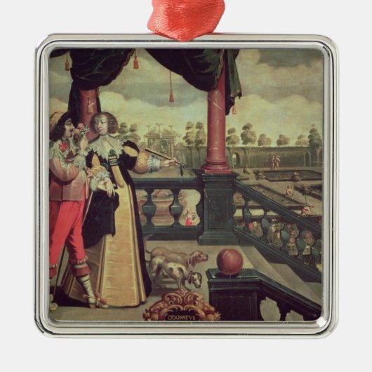 5つの感覚-臭い メタルオーナメント (正面)