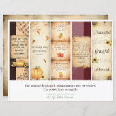 5つの感謝しおりセット (正面/裏面)