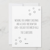 5つの日のコービッドクリスマスおもしろい シーズンカード (裏面)