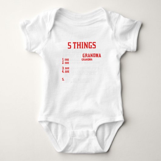 5つの知っておくべきこと – 孫たちからの贈り物 Tシャツ (正面)