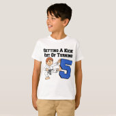5つの空手テーマから蹴り出す Tシャツ (正面フル)