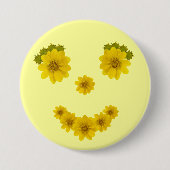 5つの花のスマイル 缶バッジ (正面)