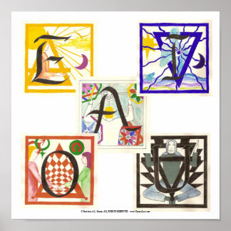 5つの要素と母音 ポスター