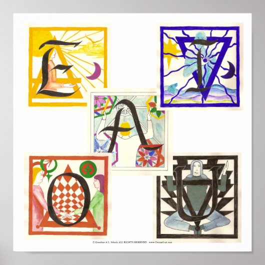 5つの要素と母音 ポスター (正面)