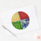 5つの要素 ラウンドシール (封筒)