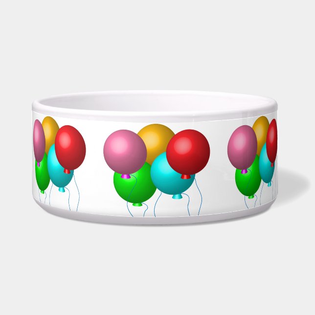 5つの誕生日の気球 ボウル (正面)