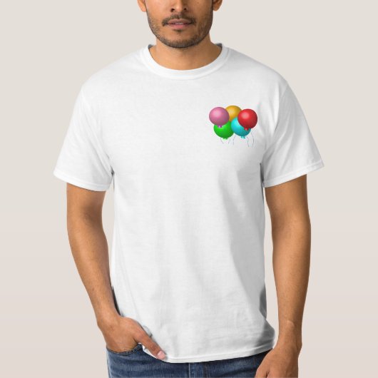 5つの誕生日バルーンカスタム Tシャツ (正面)