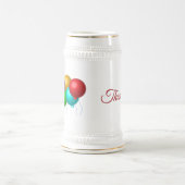 5つの誕生日バルーンパーソナライズされた名 ビールジョッキ (中央)