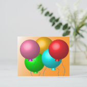 5つの誕生日バルーン ポストカード (スタンド正面)