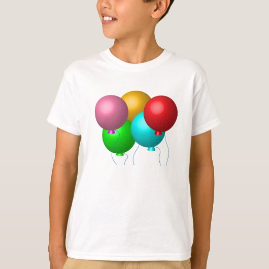 5つの誕生日バルーン Tシャツ (正面)