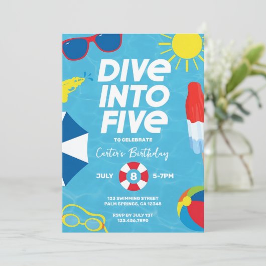 5つの誕生日招待状、5番目の誕生日 招待状 (スタンド正面)