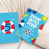 5つの誕生日招待状、5番目の誕生日 招待状