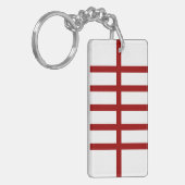 5つの赤い線 キーホルダー (正面左)