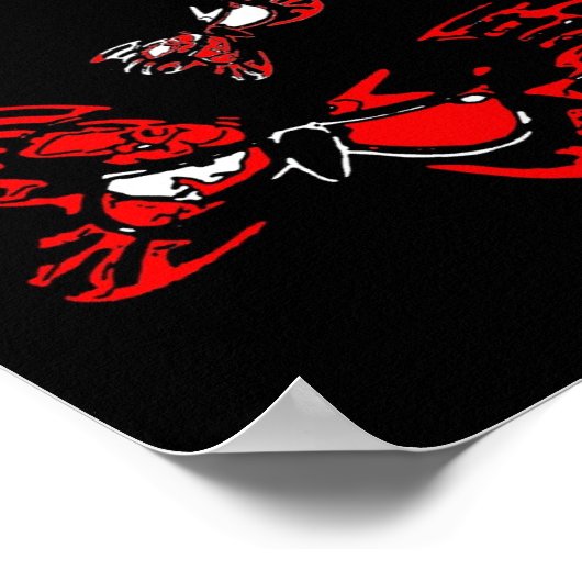 5つの赤い蝶 ポスター (角)