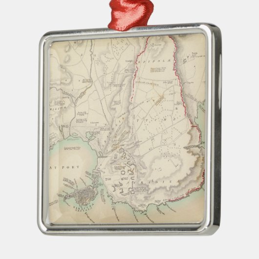 5つの都市のシラキュース及び残りの形跡 メタルオーナメント (左)